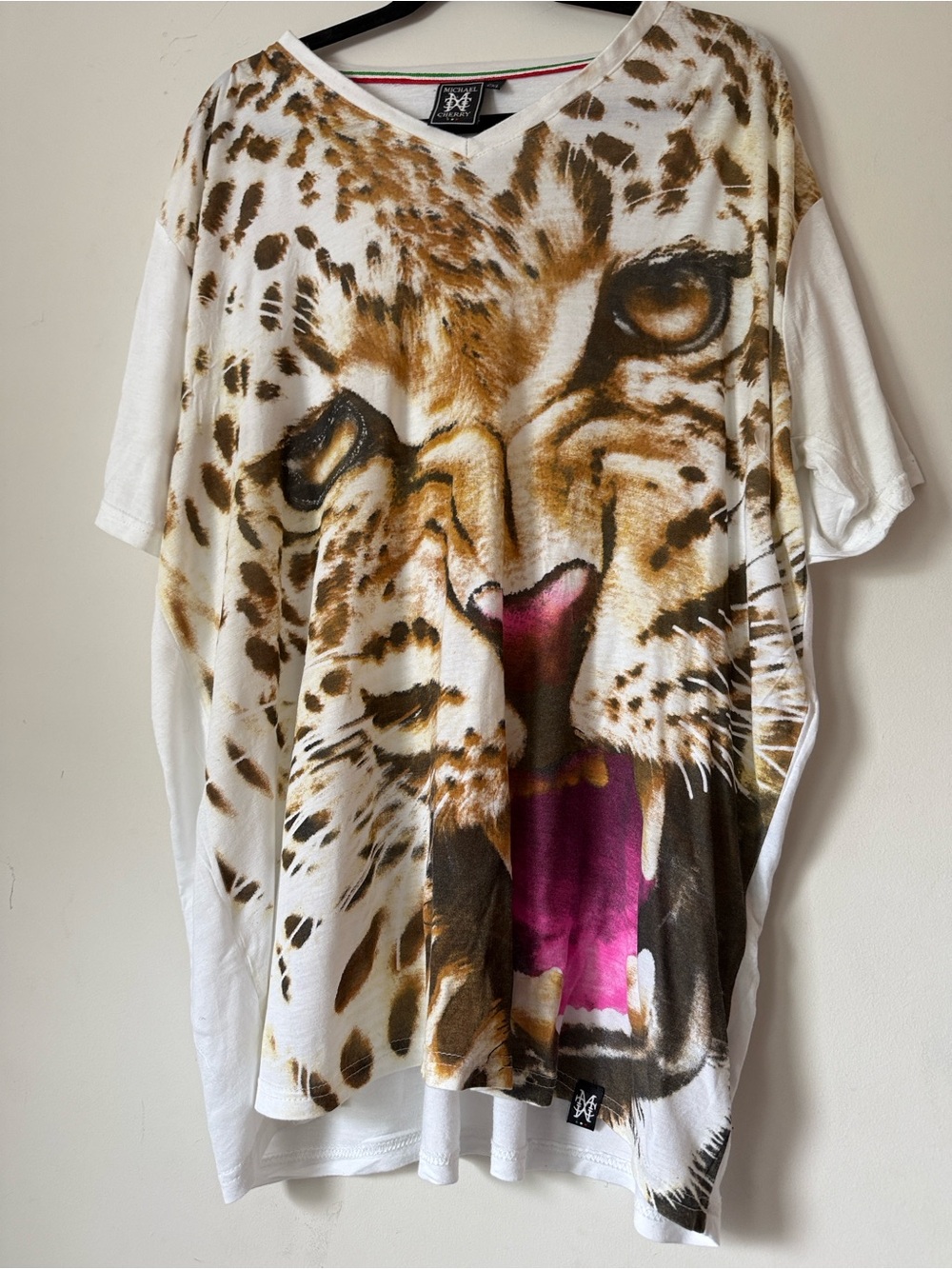 Michaels Cherry 100% Cotton White Tee Multi Colored